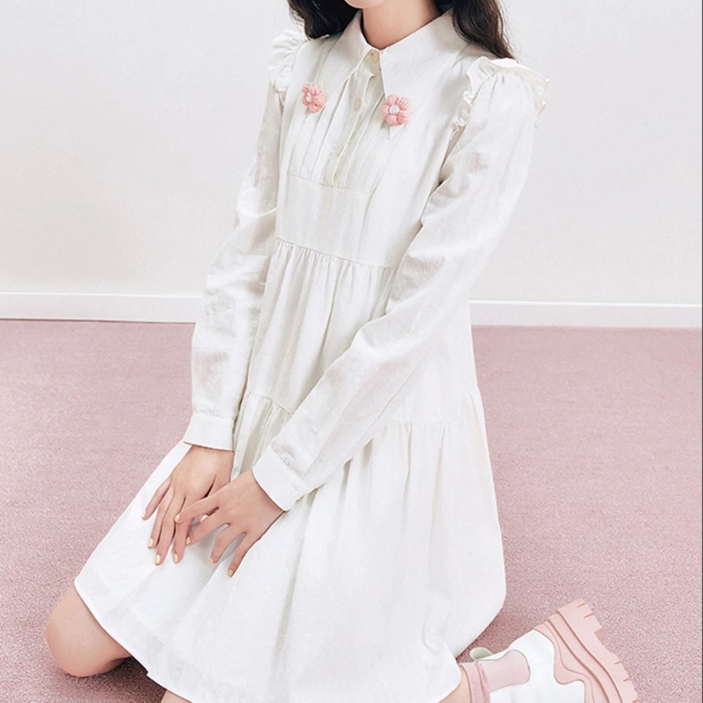 LEDIN Cute white dress